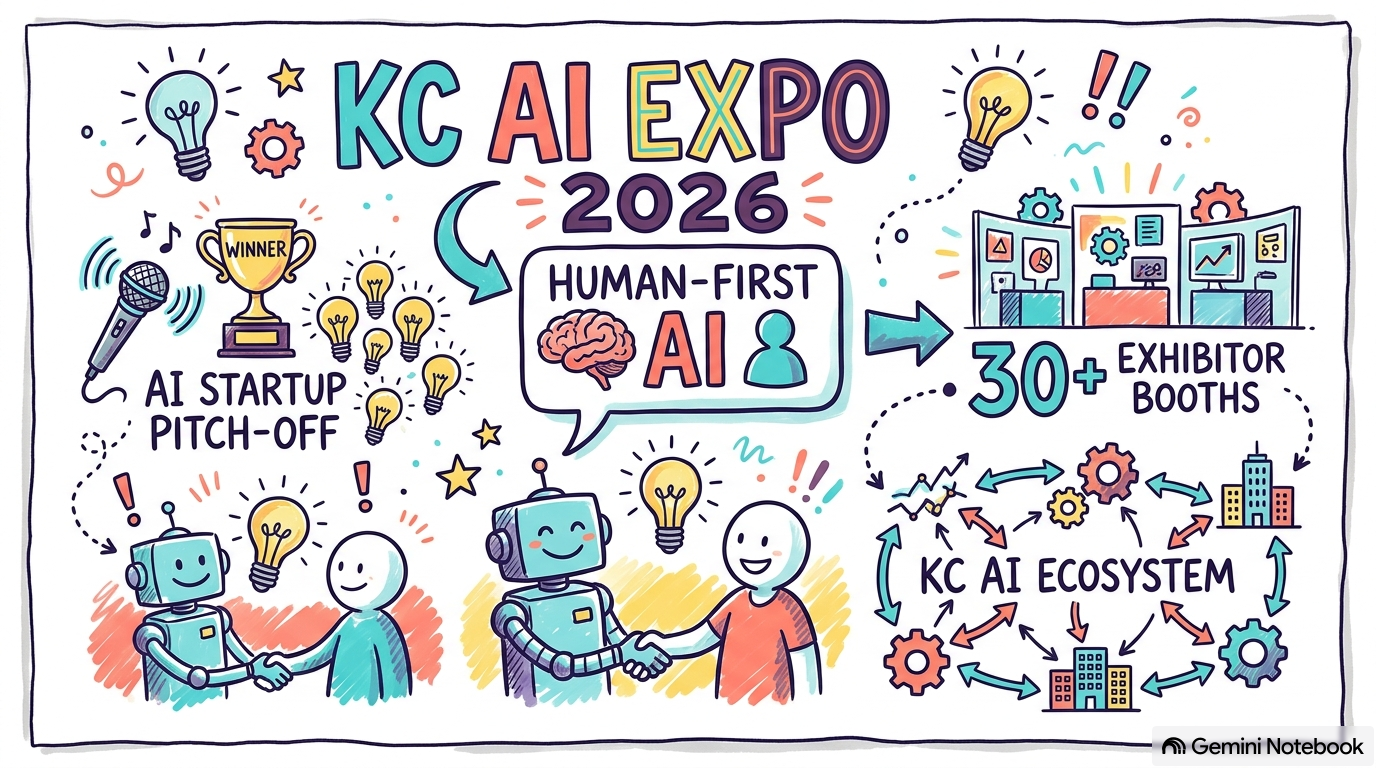Notebook Expo doodle, Pitch-Off and booths