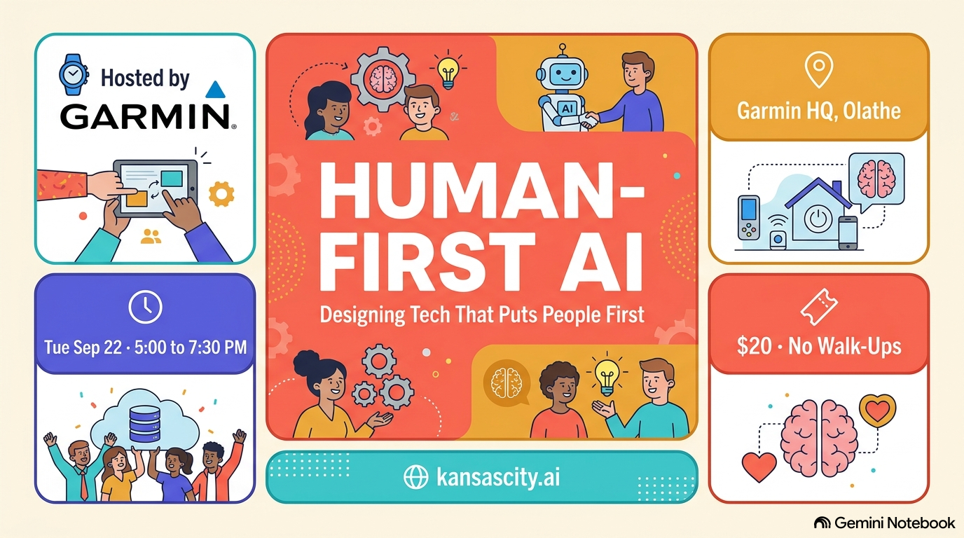 Notebook grid, Human-First AI with Garmin logo